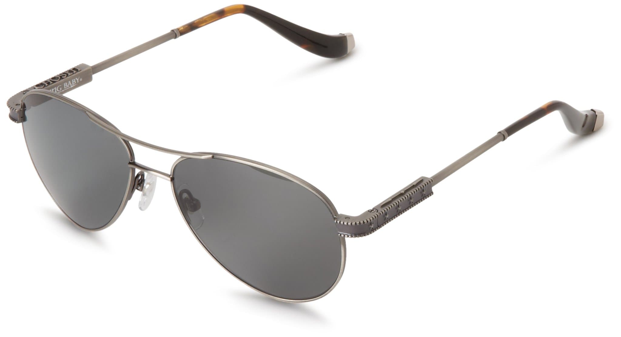 Antique Gunmetal Coinstar Polarized Aviator Sunglasses