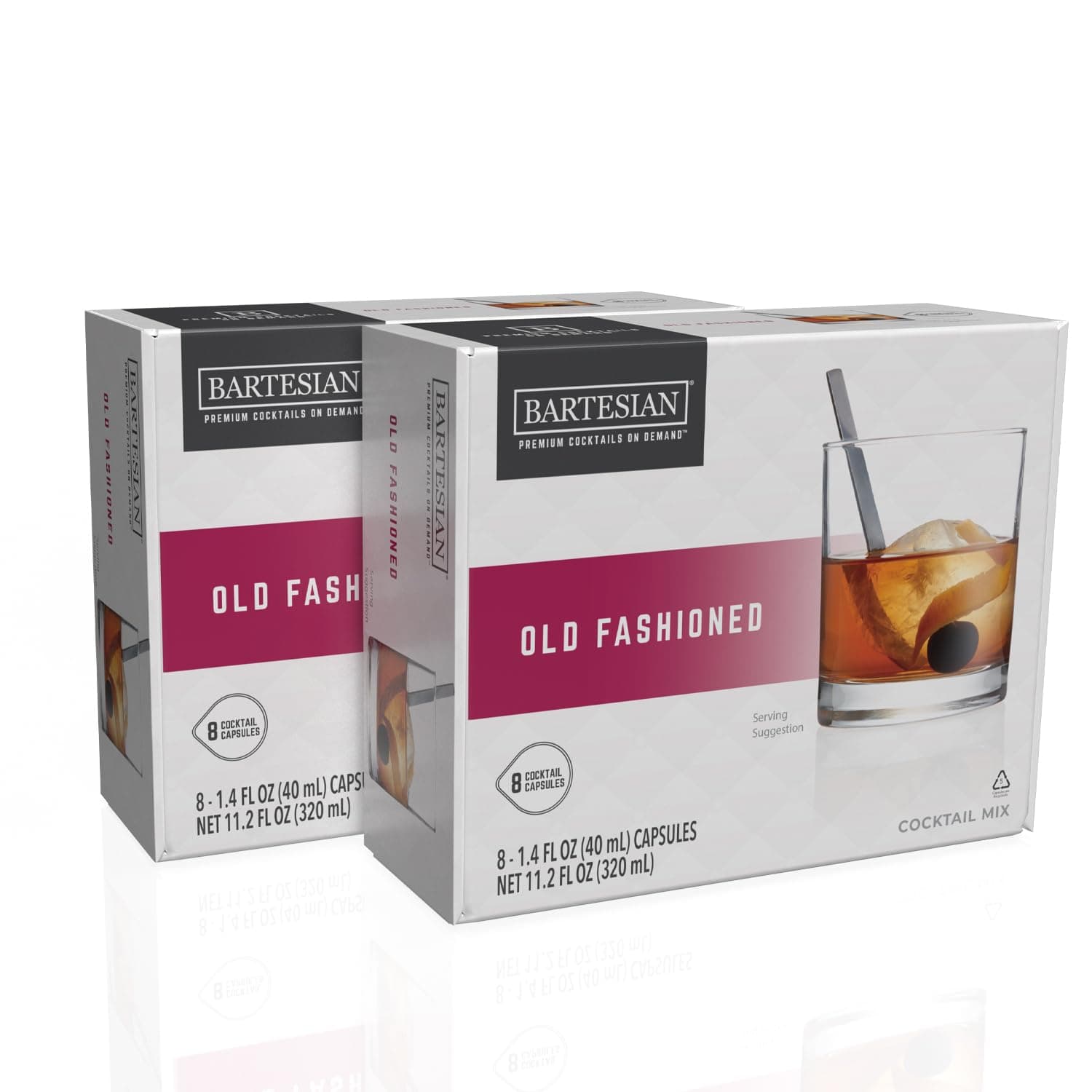 16-Pack Old Fashioned Mixer Capsules for Cocktail Machine – Home Bar Mixology Cocktails Mix Pod Capsule Set To Use With the Bartesian Cocktail Drink Maker Machine