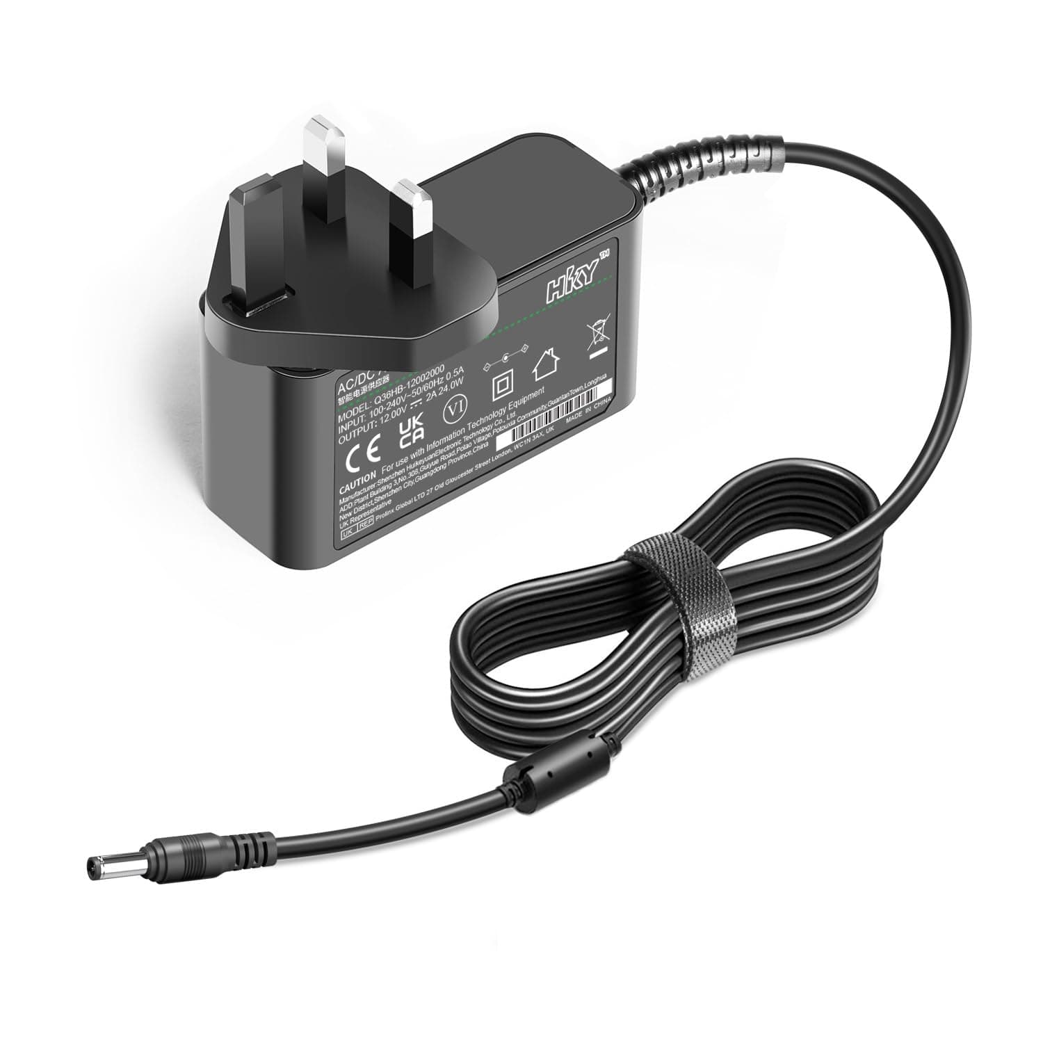 HKY Pure Radio Charger, 12V DC 1.5A UK Mains Switching Adaptor for Pure Evoke H4 Portable FM/DAB+/DAB Digital Radio Roberts Stream 93i 83i 94i Power Cord Lead