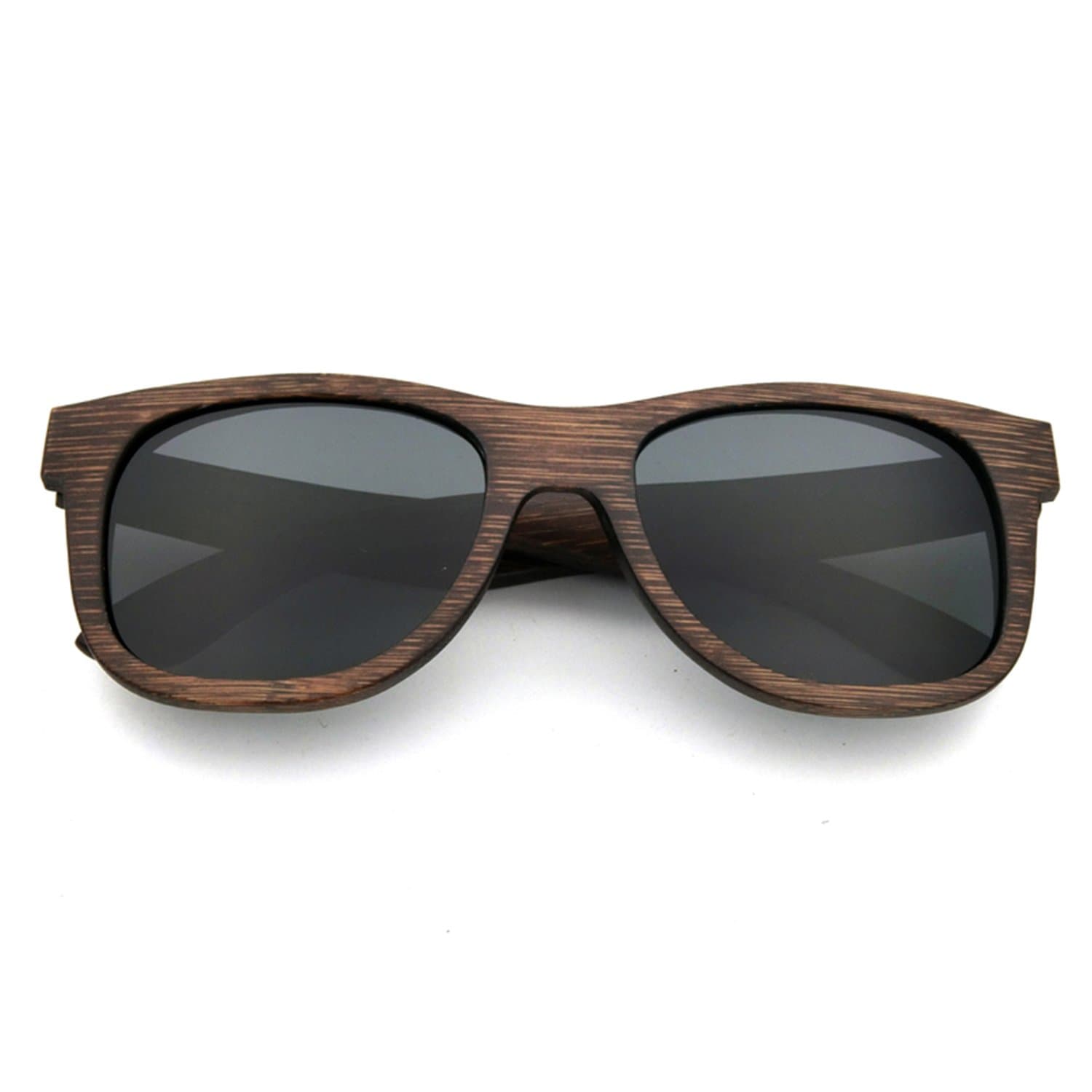 LUI SUIMen Women Retro Wood Polarised Lens Sunglasses UV Protection Eyewear Lightweight Wooden Frame Float Style Glasses for Traveling Cycling Fishing