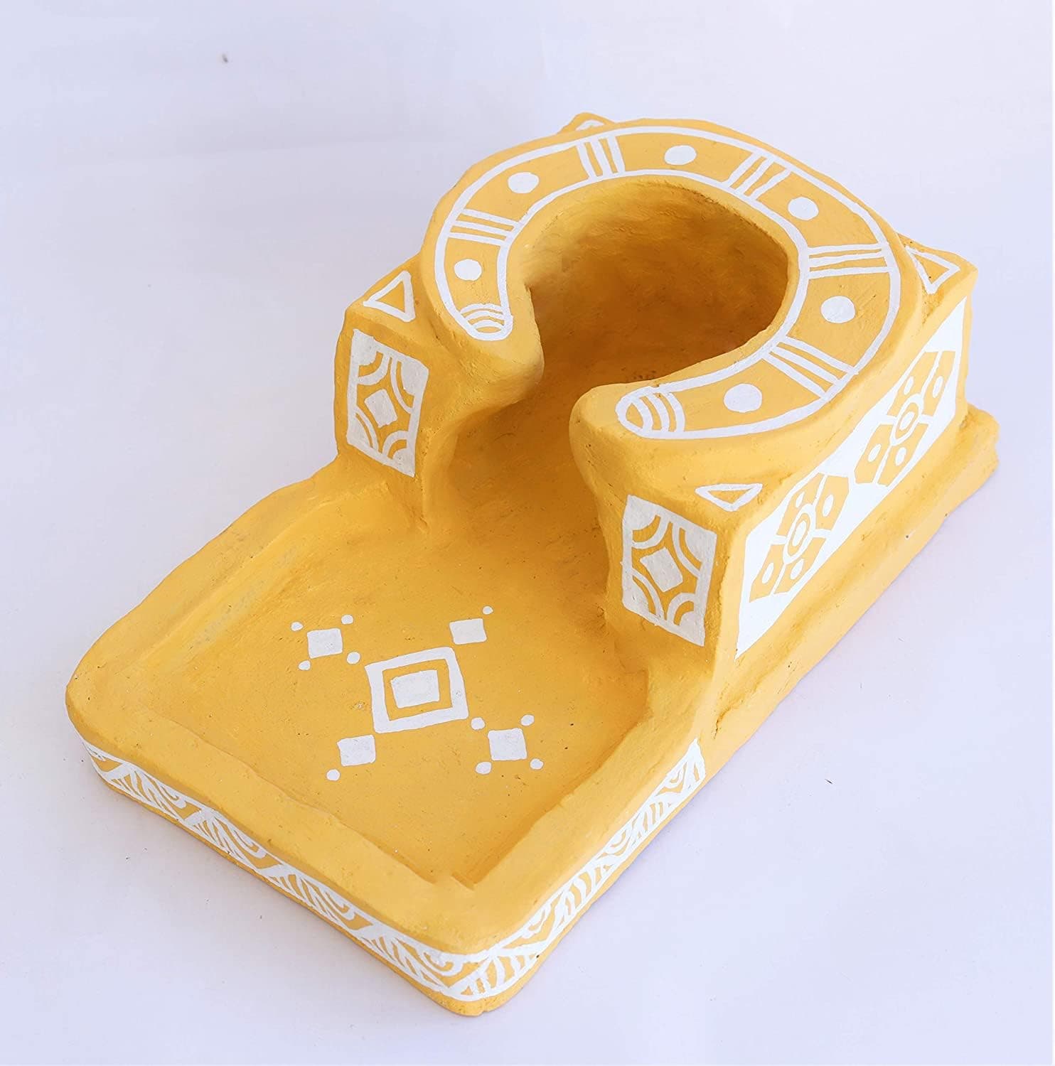 Meejon Mitti ka chulha for Cooking/mitti ka chulha for Outdoor Cooking/Clay CHULHA with fine Handmade Design/mitti ka chulha for Cooking lakdi/Chulha/Clay Chulha/Lakdi Chula