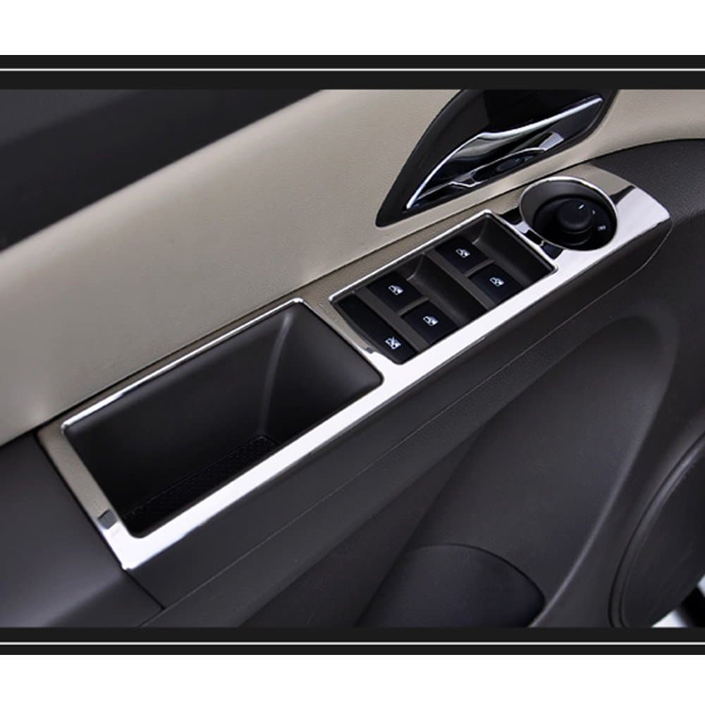Stainless Steel Door Armrest Decoration Chrome Trim for Chevrolet Chevy Cruze Left Hand Drive Car