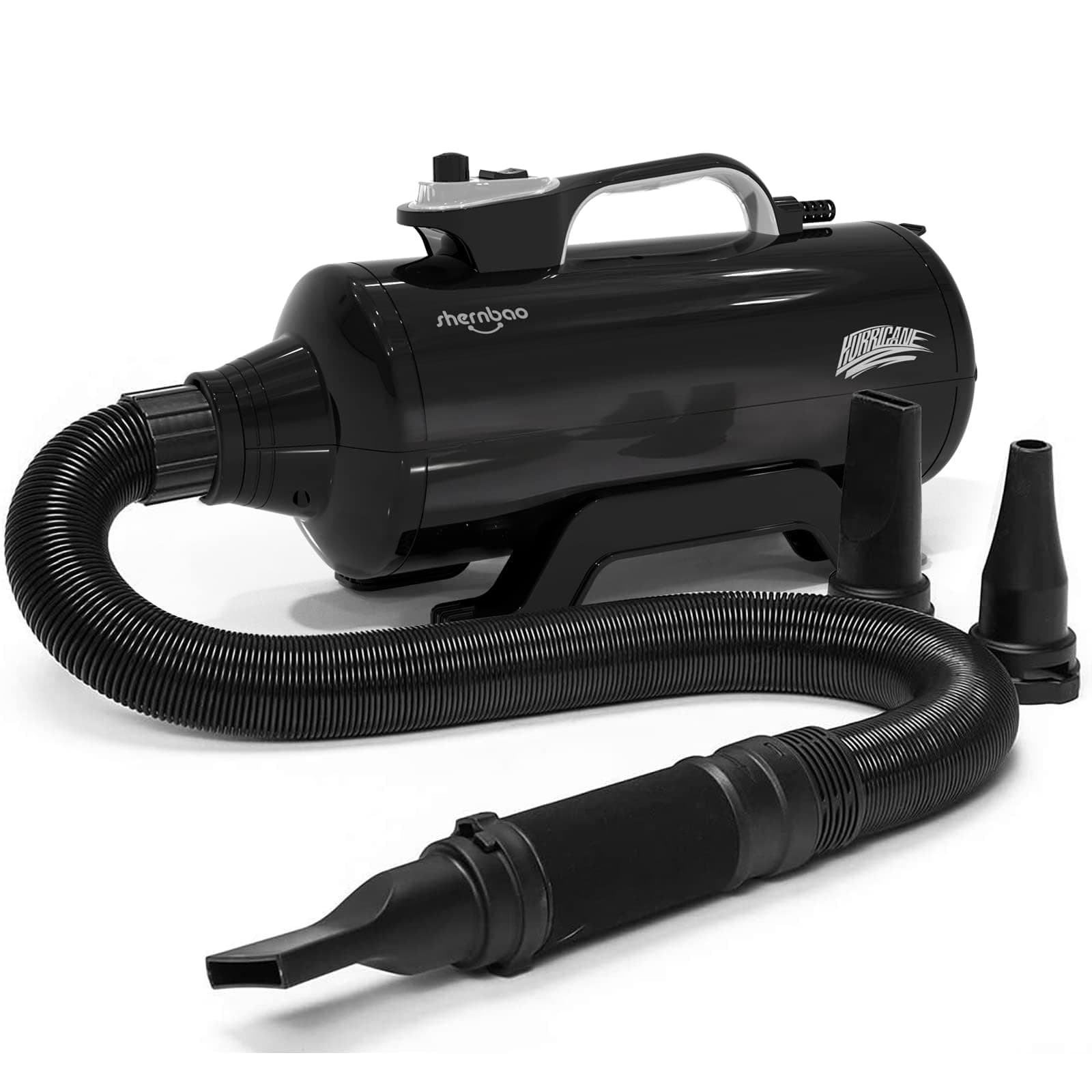 Dog Dryer High Velocity Professional Dog Pet Grooming Hair Drying Force Dryer Blower 6.0HP (DHD-2400T) (6.0HP, Jet Black)