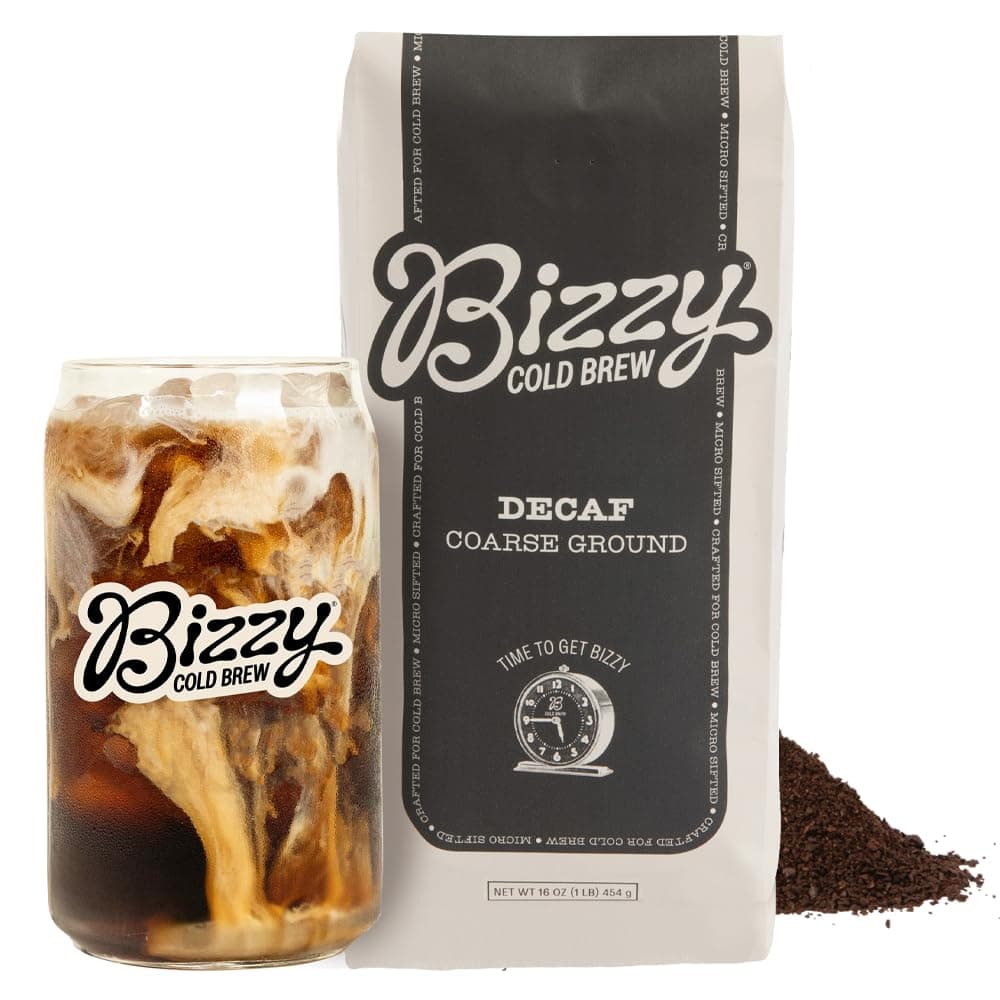 Cold Brew Coffee | Decaf Blend | Water Process | Coarse Ground Coffee | Micro Sifted | Specialty Grade | 100% Arabica | 1 LB