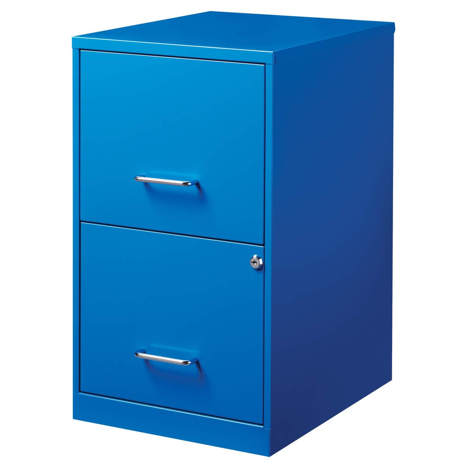 18in. 2 Drawer Metal SOHO Vertical File Cabinet, 18 in, Classic Blue