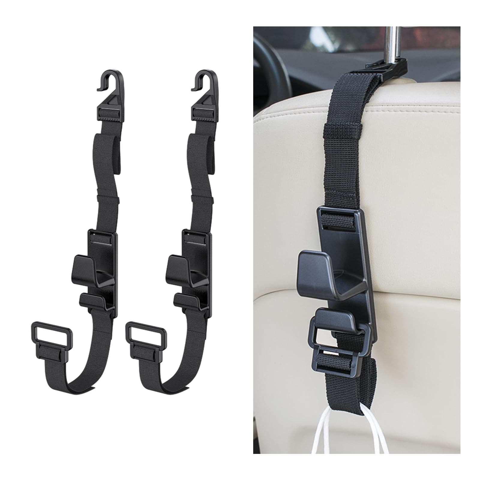 2 PCS Rear Bumper Lip Guards DIY Car Exterior Decoration, Anti-Collision Body Parts & Trim for Diffuser Splitter, Canard Protector Installed at The Bottom, Car Accessories (Bright Black)