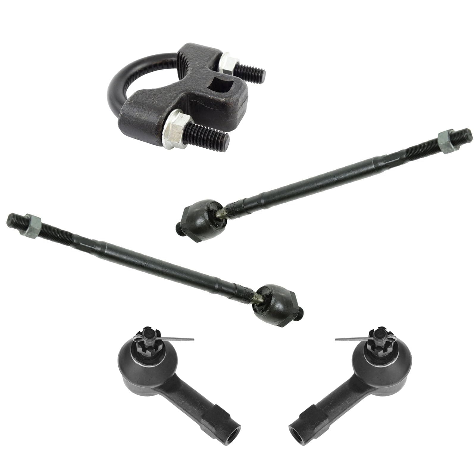Front Inner and Outer Tie Rod Set 4 Piece Compatible with 2002-2007 Mitsubishi Lancer