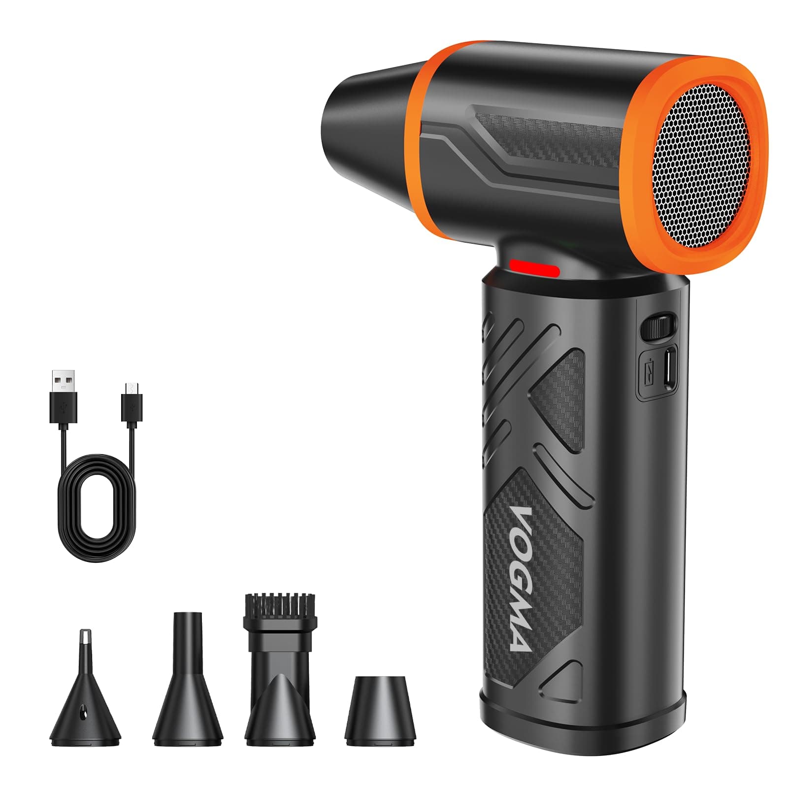 V40 Compressed Air Duster-270000RPM 350G Super Power Electric Air Duster, 10000mAh Cordless Rechargeable Brushless Motor Canned Air, Stepless-Adjustable Air Blower for PC, Keyboard