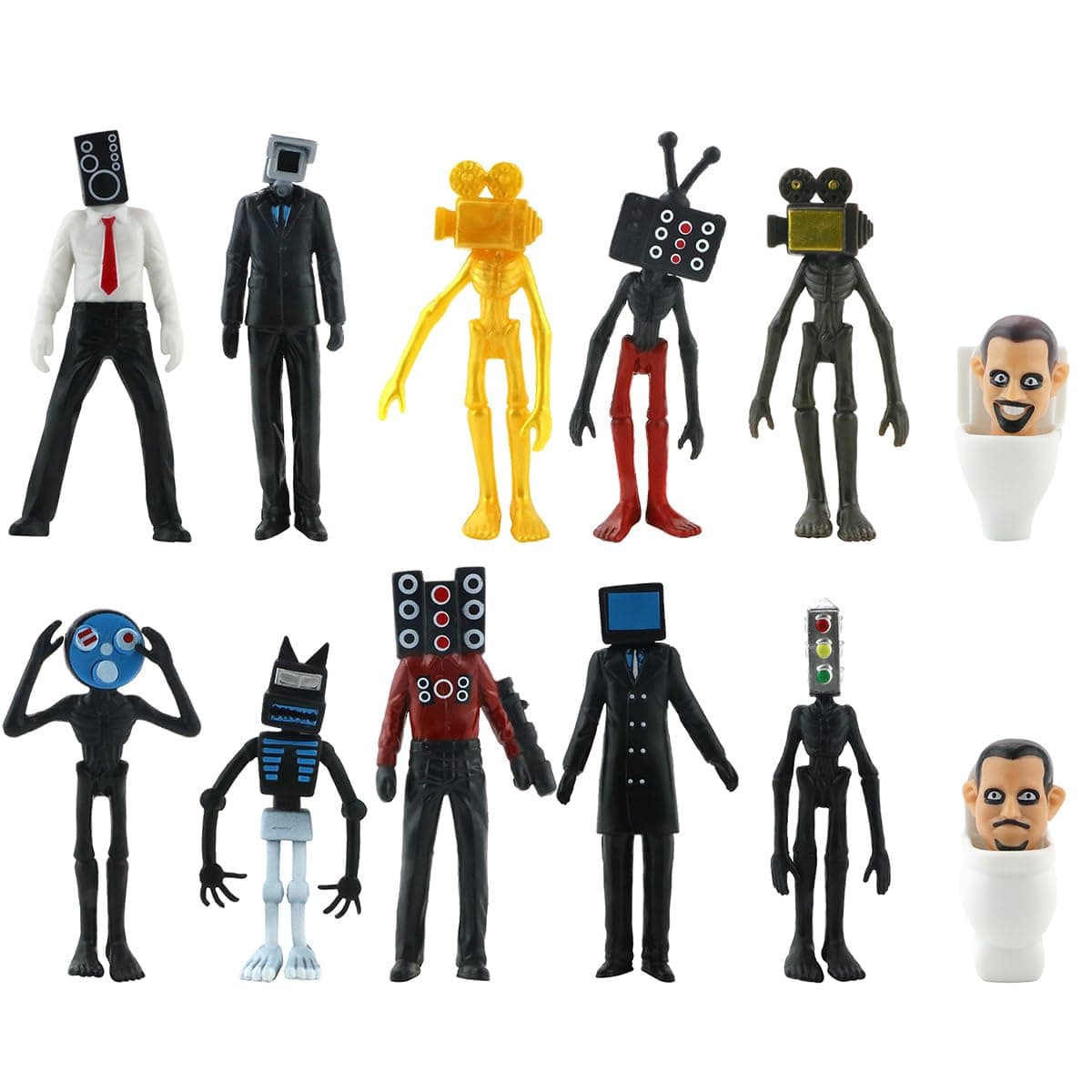 BSNRDX Skibidi Toilet Toy Figures Set,Fun Stuff For Kids Ages 8-13,Collectible Anime Figures,Toys And Games For Endless Entertainment,For Kids Who Love Anime And Adventure 12pcs