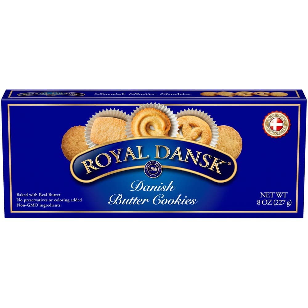 Royal DanskDanish Butter Cookies, Valentine's Day Gift, 8oz Boxes (Pack of 3)
