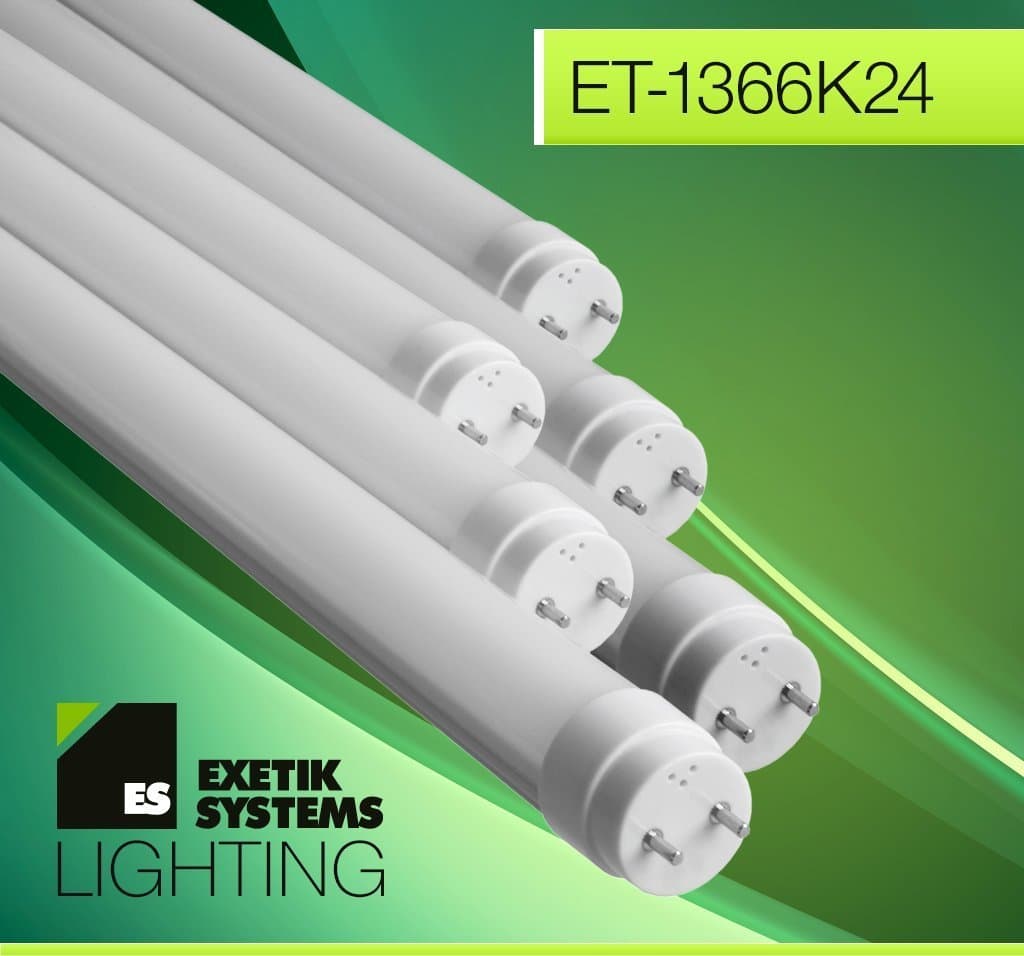 Energy Efficient 9 Watt T8/T12 LED Tube 2ft White, 20W Fluorescent Tube Replacement. Assembled in USA