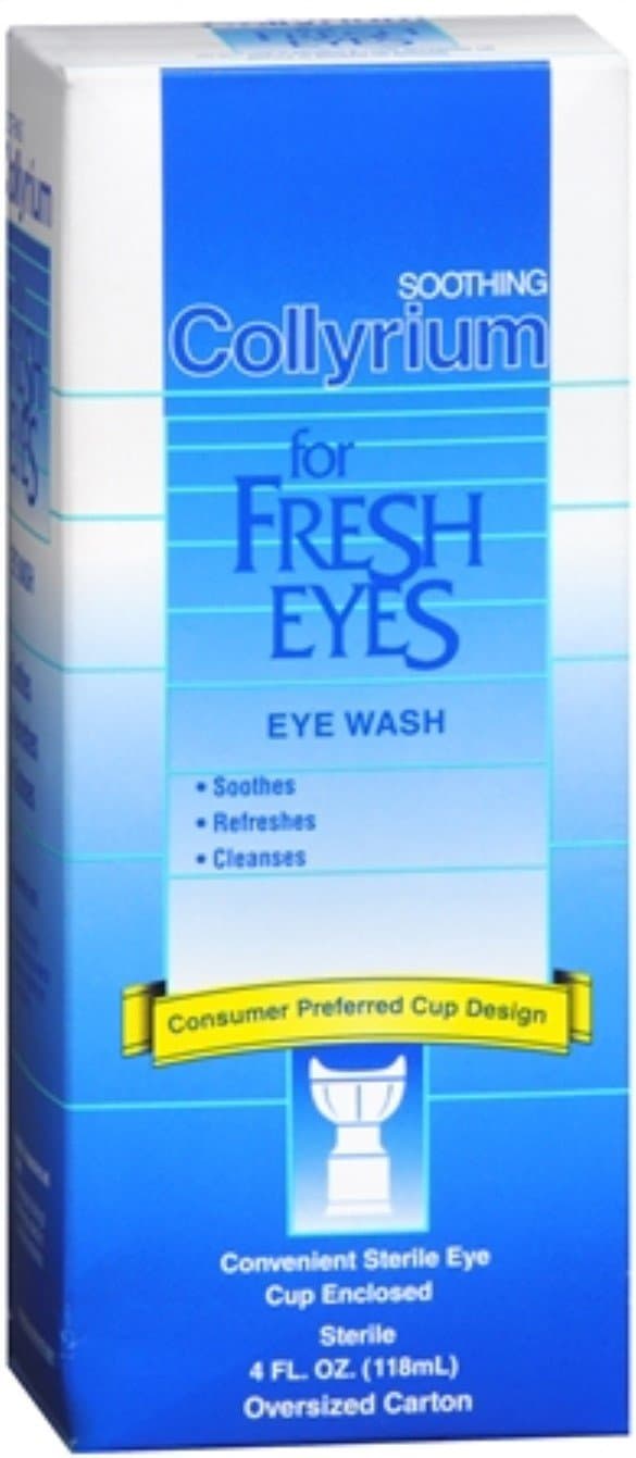 Collyrium for Fresh Eyes Eye Wash 4 oz (Pack of 5)