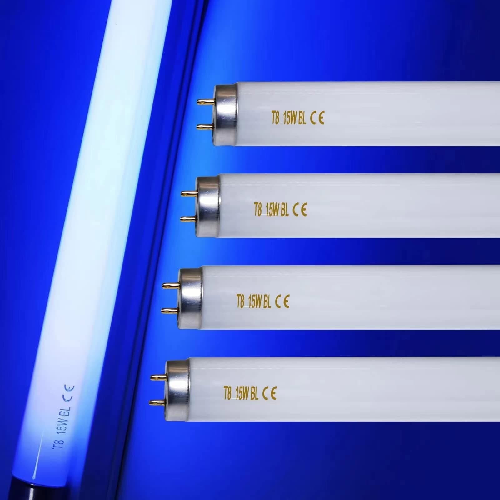 amgolibi 18 Inch 15 Watt U V/A Black Light Bulb F15T8/BL Replacement T8 BL Fluorescent Lamps for 30W Machine 350BL 365-nm Blue Light 4 Count