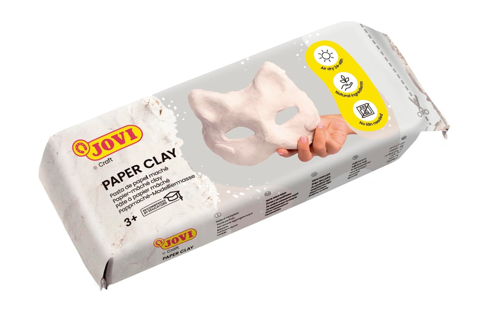 Jovi - PatMaché Ready-to-Use Air-Hardening Paper Mache; 1.5 lb Bar for Arts & Crafts Projects