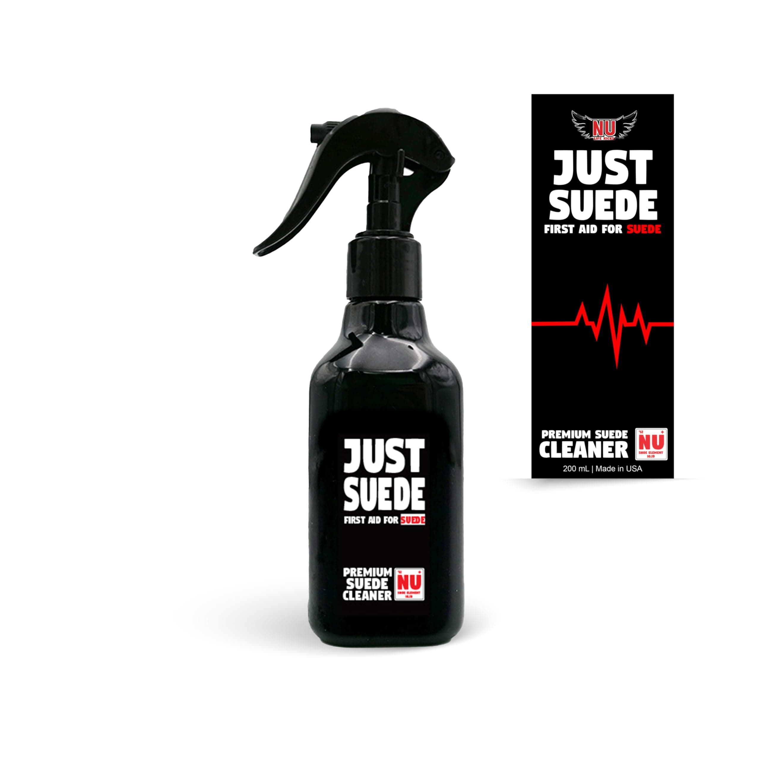 NuLife Kicks Shoe Cleaner & Conditioner for Suede, Nubuck, Leather. Easily Restore Clean and Remove Dirt, Grime, Stains. For Footwear, Shoes, & Trainers, upholstery, purses, & most delicate materials