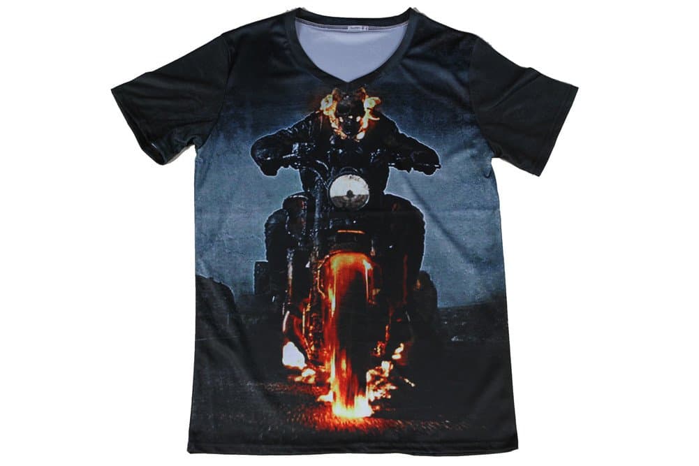 Ghost Rider T Shirt Hip-hop Style Mendes Long Sleeve Teenage Mens Graphic T Shirt (L, Tfe0097)