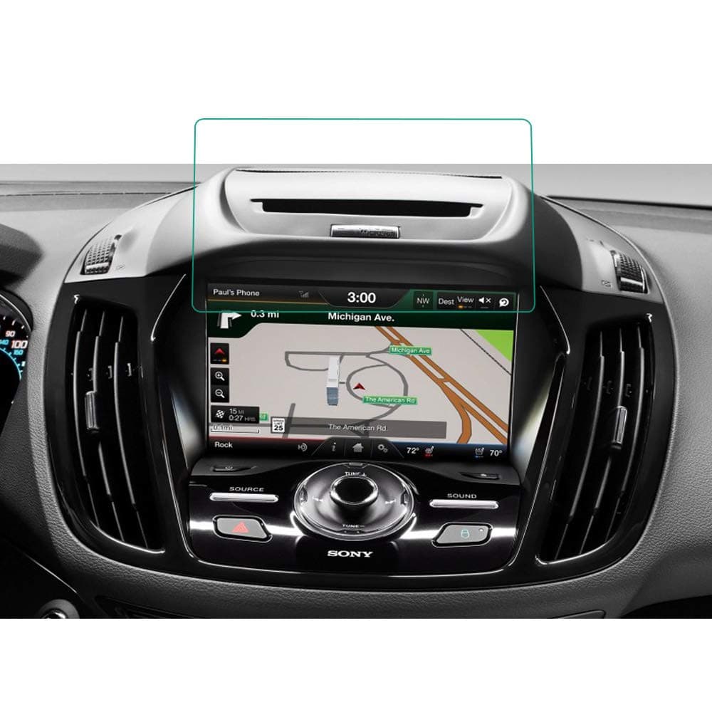 BUENNUS GPS Screen Protector Film for Ford Escape (KUGA) SYNC Navigation,Tempered Glass Cover for Ford Escape 2013-2018 Interior Center Touch Uconnect Screen Accessories Anti Scratch 8 Inch
