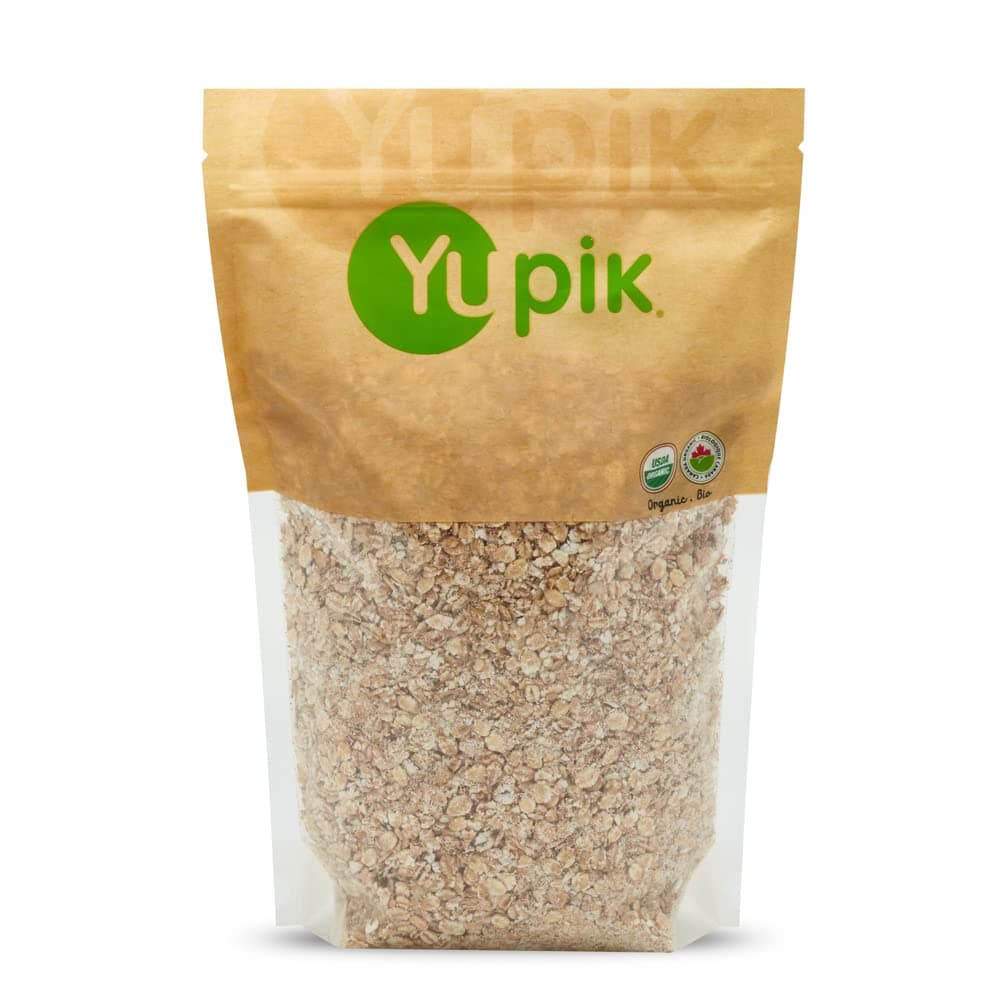 Yupik Organic Barley Flakes, 2.2 lb (35.2 oz), Non-GMO, Vegan, Kosher, Steamed, Rolled & Lightly Roasted Whole Barley Grains, Source of Fiber & Iron, Alternative to Oats, Ideal for Cooking & Baking