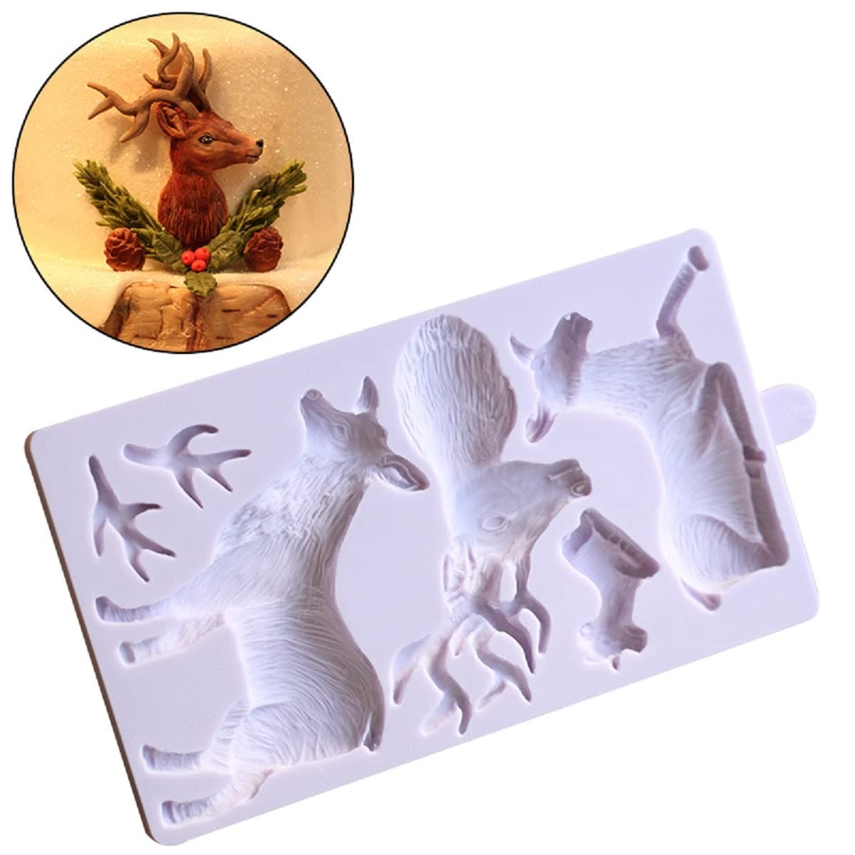 Fondant Reindeer Sugarcraft Paste Fondant Mold Cake Decorating Mold