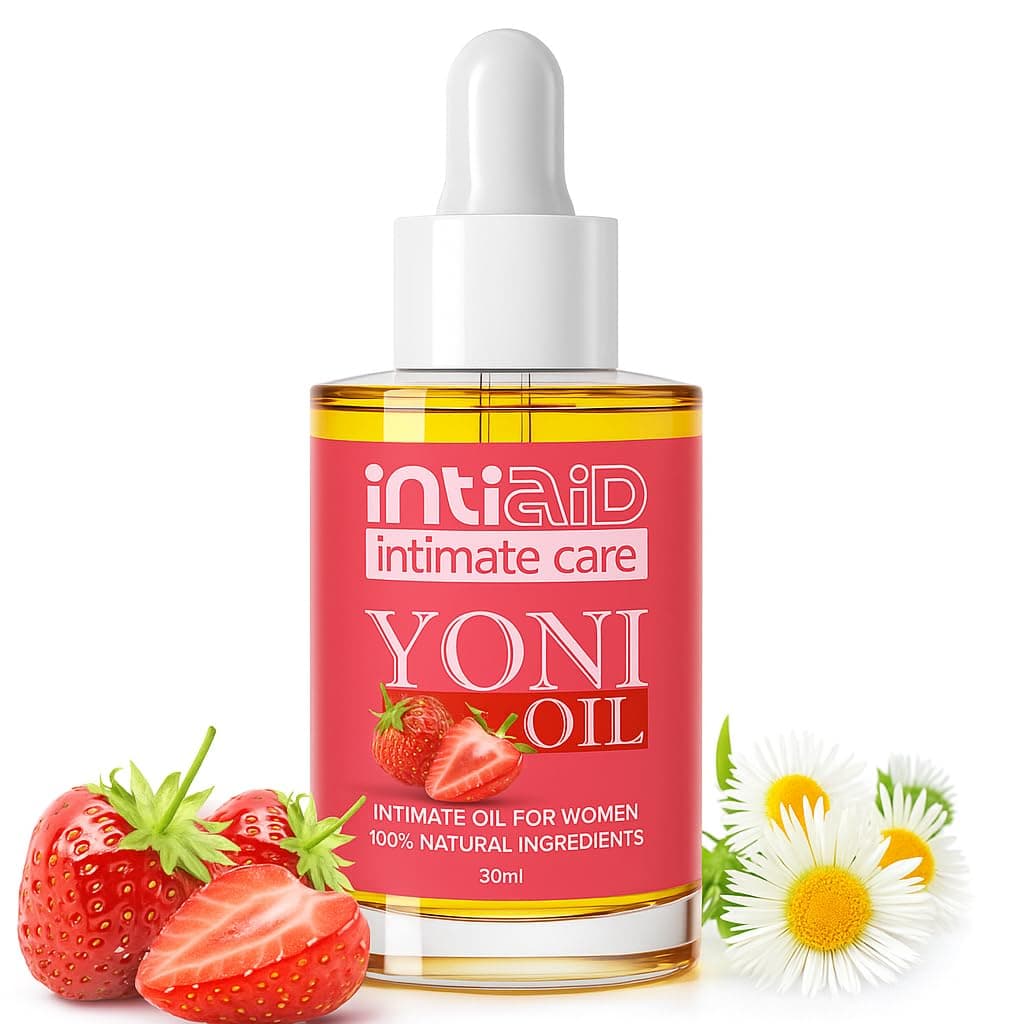 Yoni Oil. 100% Natural Feminine Intimate Oil, Infused with Tea Tree & Grapeseed Oils. Soothing & Moisturizing Blend for Intimate Wellness, pH Balance Support, & Self-Care Rituals – 30ml