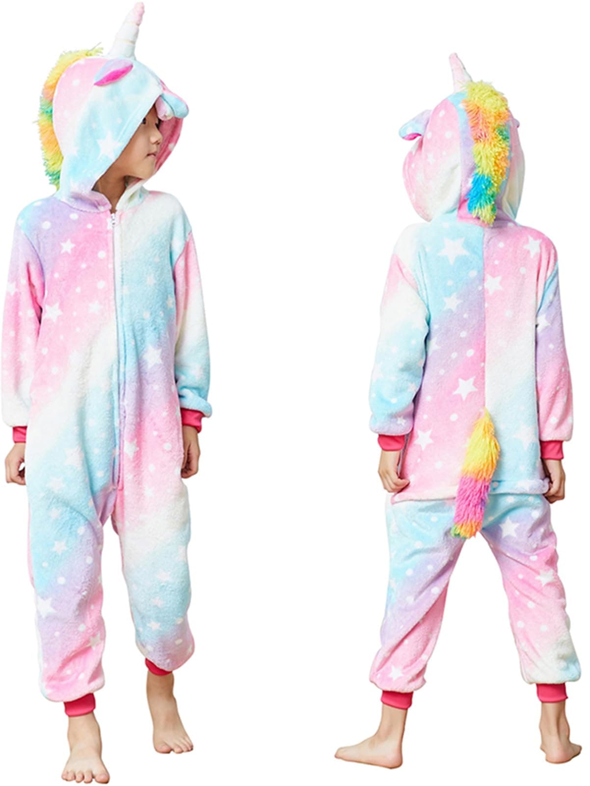 Unicorn Onesie for Kids Animal Pajamas Cosplay Halloween Unisex Costume