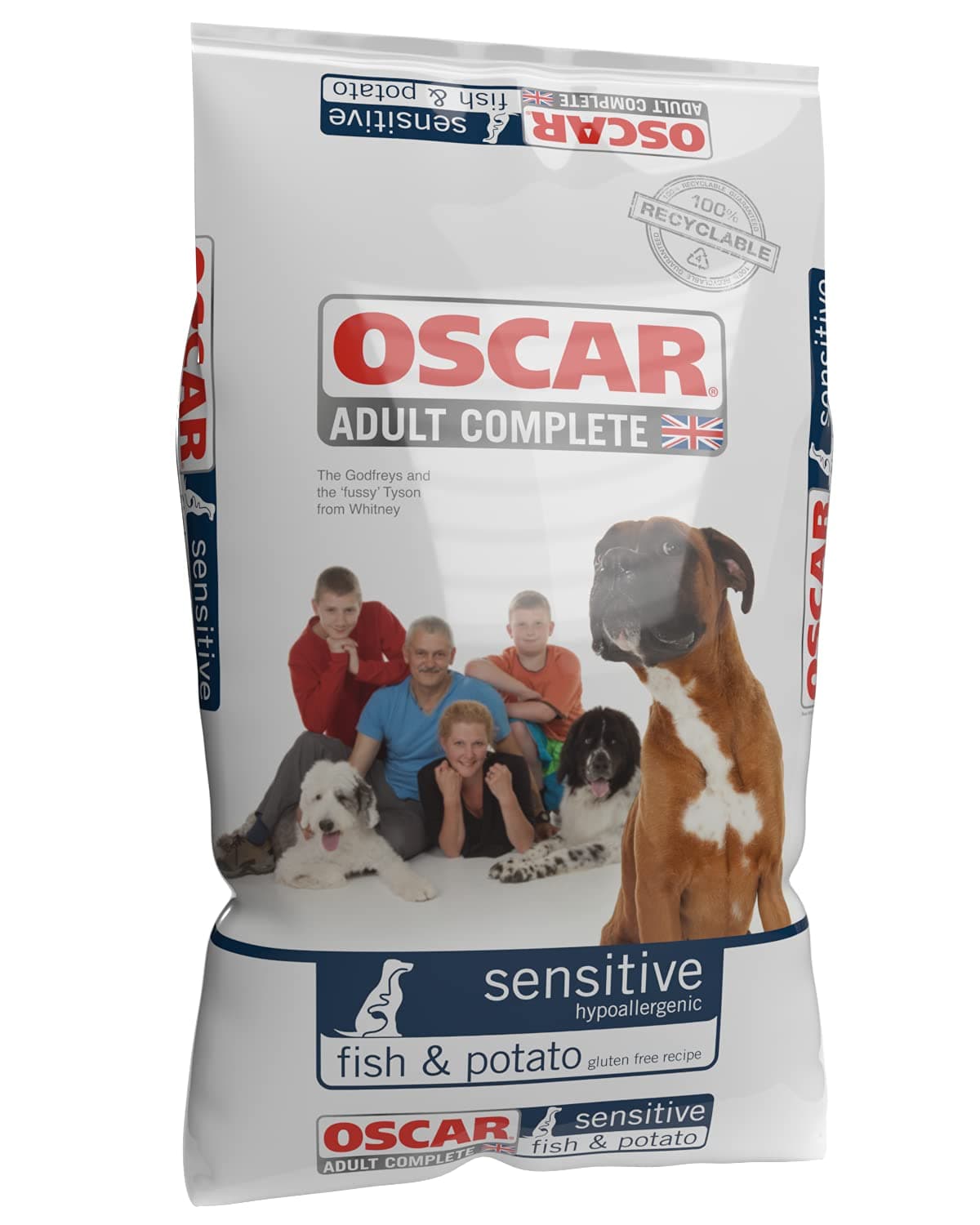 OSCAR Adult Sensitive 15kg Complete Dry Grain-Free Dog Food
