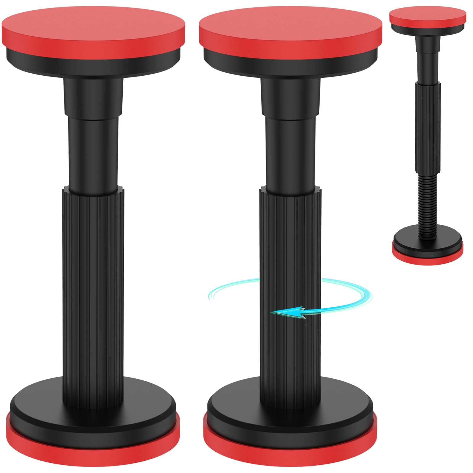 2Pcs Telescopic Quick Support Rod, Adjustable 18-45Cm 3Rd Hand System Heavy Duty Pole Non-Slip Door Frame Strut Prop For Plasterboard Drywall