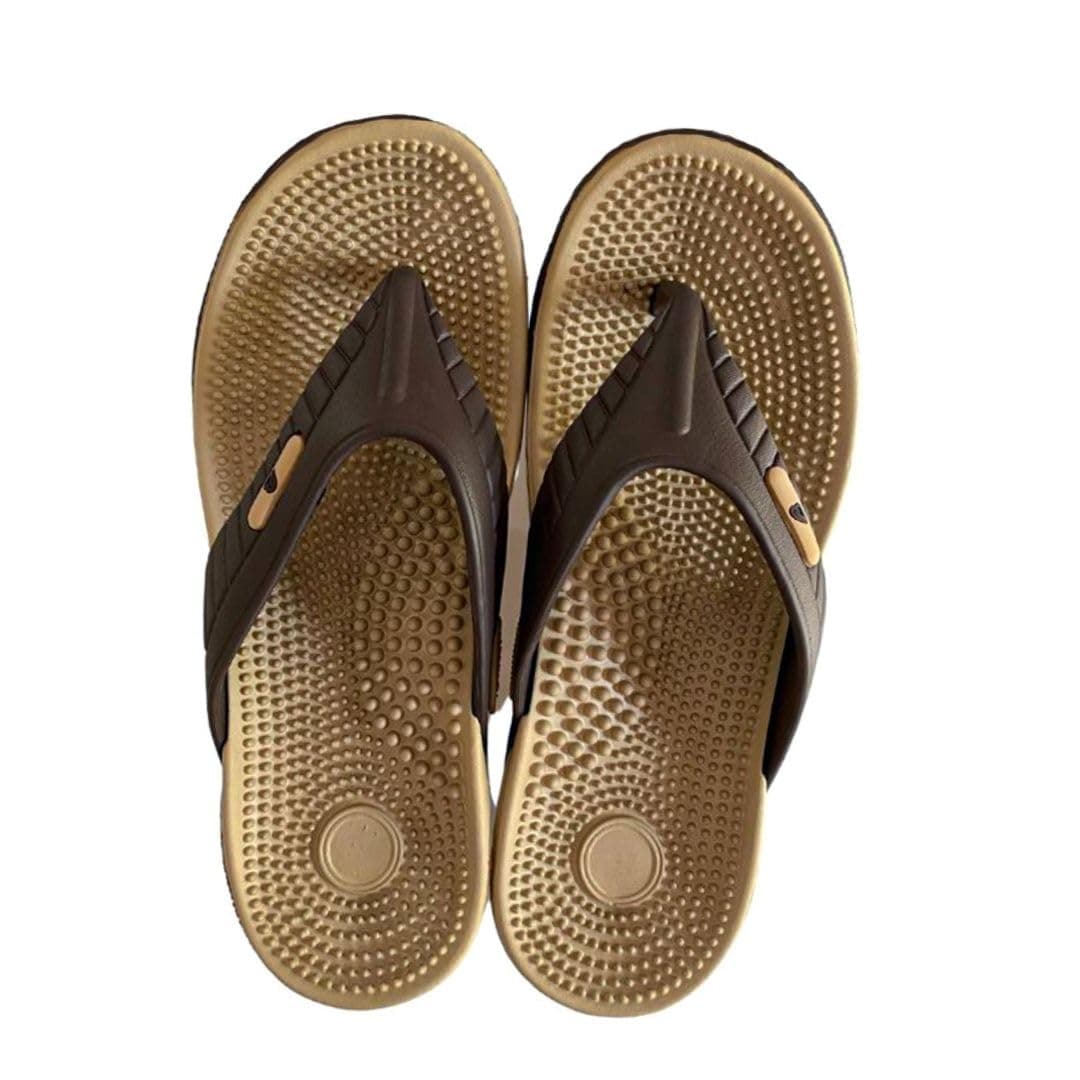 LifeBalance Post-Workout/Running Active Slippers with Plantar Fasciitis Support for Men, Flat Foot Arch Support, Foot Relief Slippers/Flip Flops