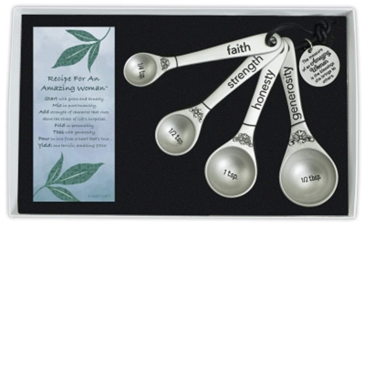 Abbey Gift57904 Amazing Woman 4 Measuring Spoons, 7" x 4.25", Multicolor