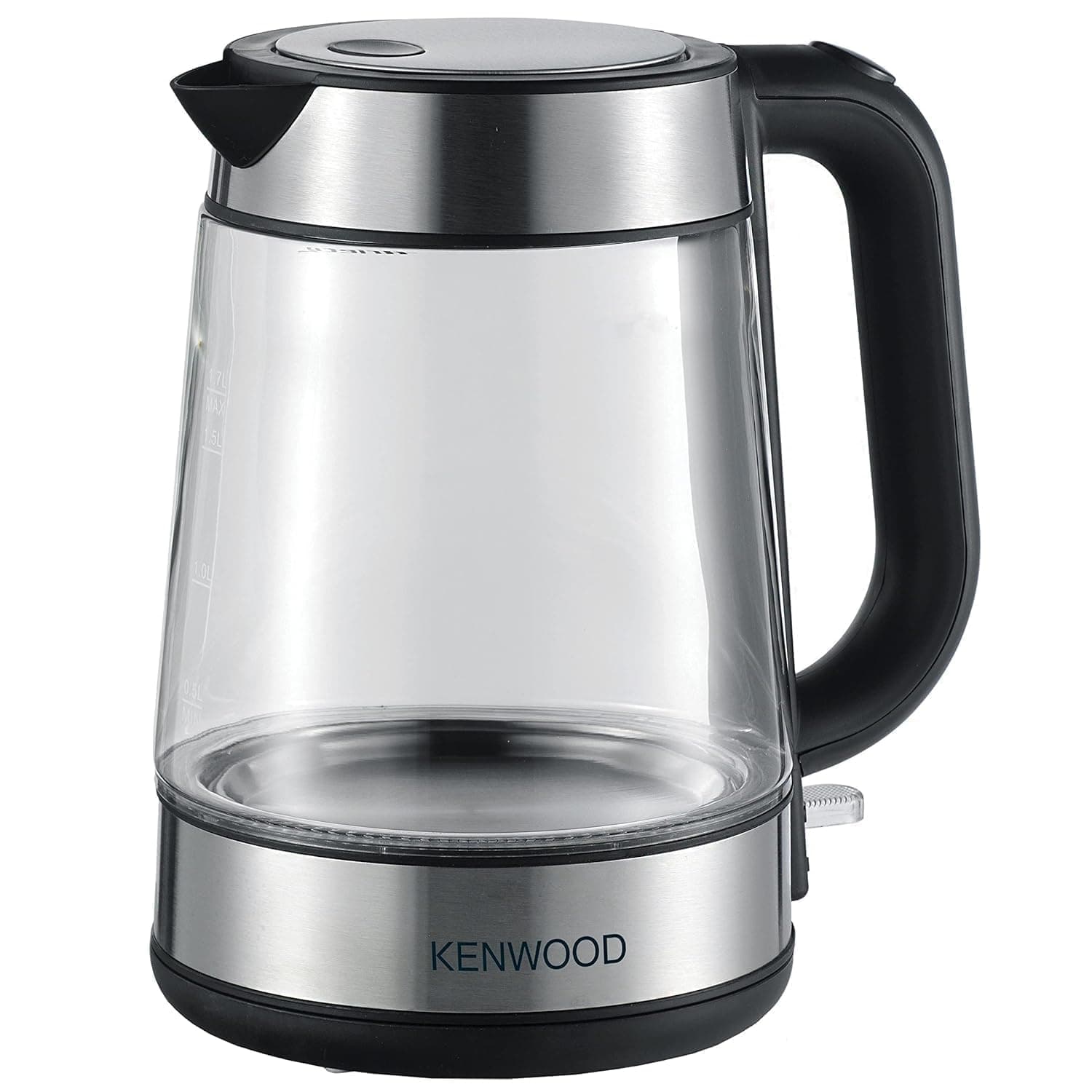 Glass Kettle 1.7L Cordless Electric Kettle 2200W with Auto Shut-Off & Removable Mesh Filter ZJG08.000CL Clear/Silver/Black