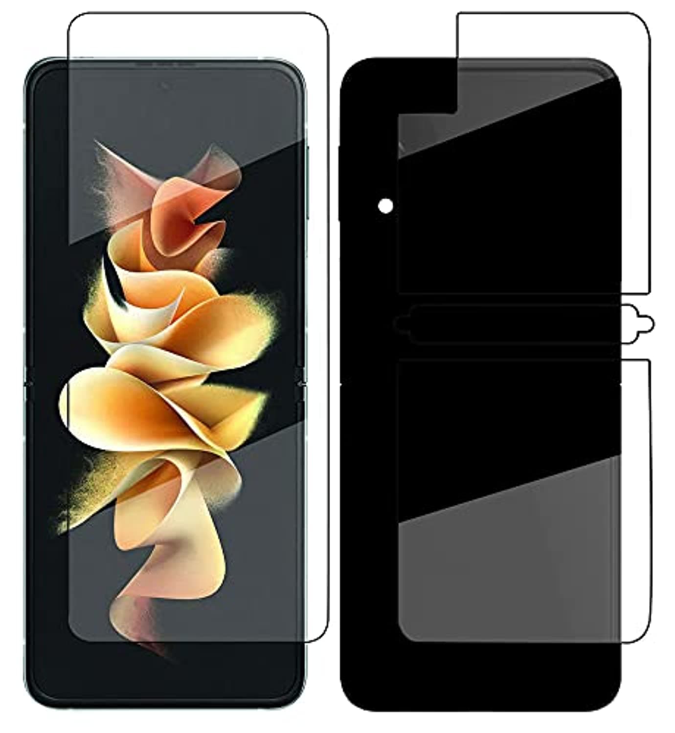 Al-HuTrushi Screen protector Compatible with Samsung Galaxy Z Flip 3 Screen Protector, Soft HD Clear Anti-Scratch Bubble-Free Full Coverage Screen Protector Film for Samsung Galaxy Z Flip 3 2021