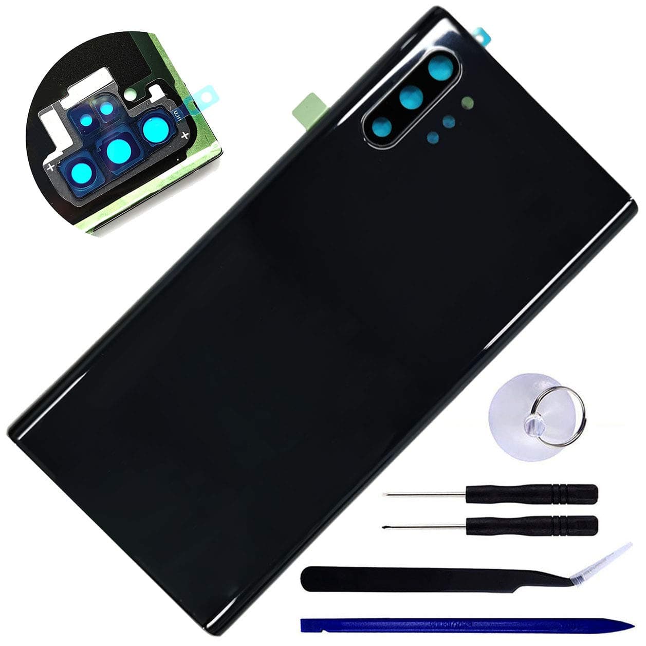 Note 10 Plus Back Glass Replacement Galaxy Note 10+ 5G N976 N976U Back Covers Door Replacement for Samsung Galaxy Note10+ N975F N975U Rear Housing with Tape Repair Part (Not for Note10)