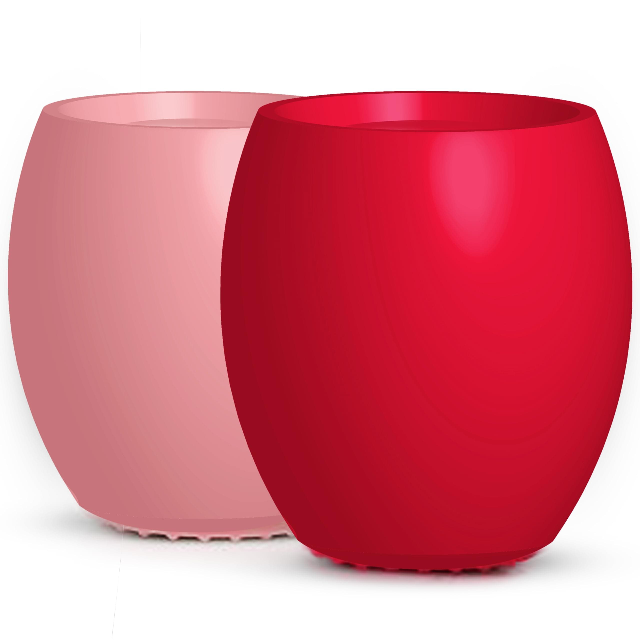 Silicone Baby Cup - Toddler Training Cup - Open Cup for Baby Led Weaning 2 Pack of No Spill Sippy Baby Cups - Soft & Gentle on Gums BPA Free Silicone Baby Cups (Pink)