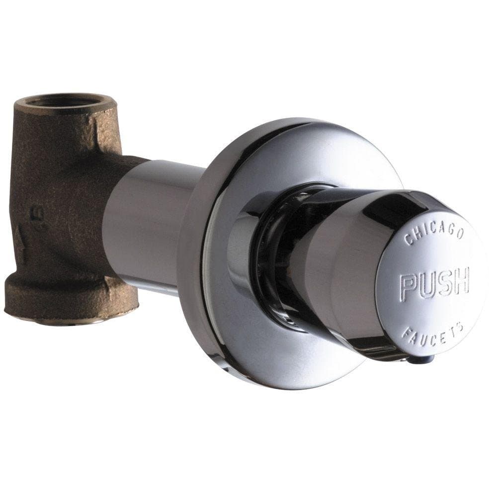 Chicago Faucets770-665PSHCP Concealed In-Wall Straight Valve, Chrome