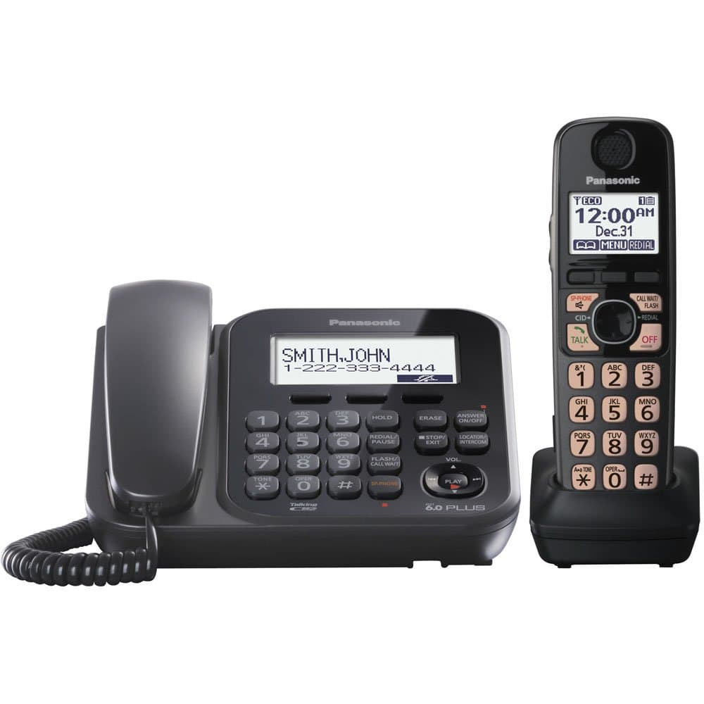 Panasonic KX-TG4771B Dect_6.0 1-Handset 1-Line Landline Telephone
