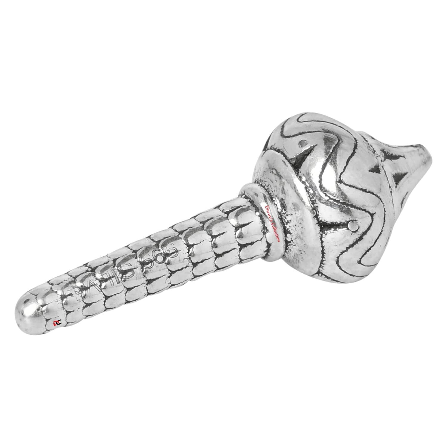 DHRUVS COLLECTION Pure Silver Hindu Religious Lord Hanuman/Bajrang Bali Gadha for Pooja, Temple Decor & Gifting Purpose - Small Size