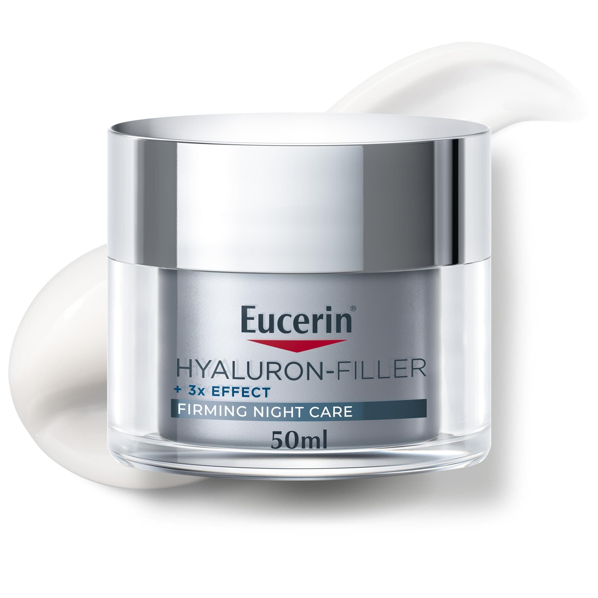 Eucerin Hyaluron Filler Anti-Aging Face Night Cream with Hyaluronic Acid, Plumps up Deep Wrinkles, For Smoother and Radiant Skin, Moisturizer for All Skin Types, 50ml