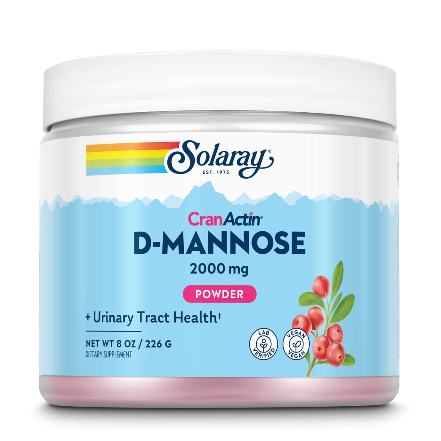 Solaray, D-Mannose, CranActin Powder, 2,000 mg, 8 oz