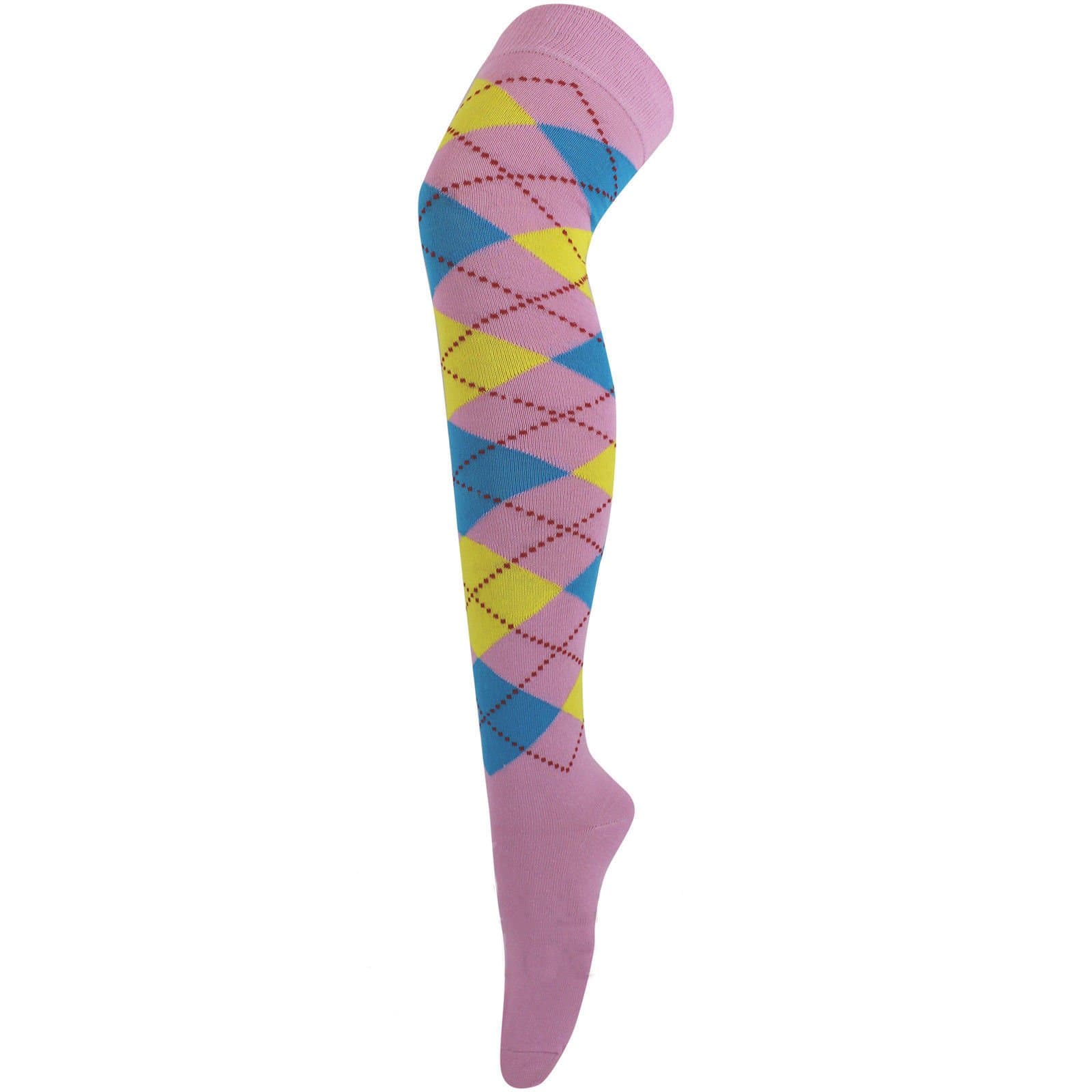 NEW LADIES WOMENS OVER KNEE HIGH EQUESTRIAN HORSE RIDING MULTI DESIGN GOLF RICH COTTON SOCKS BRIGHT COLOURS