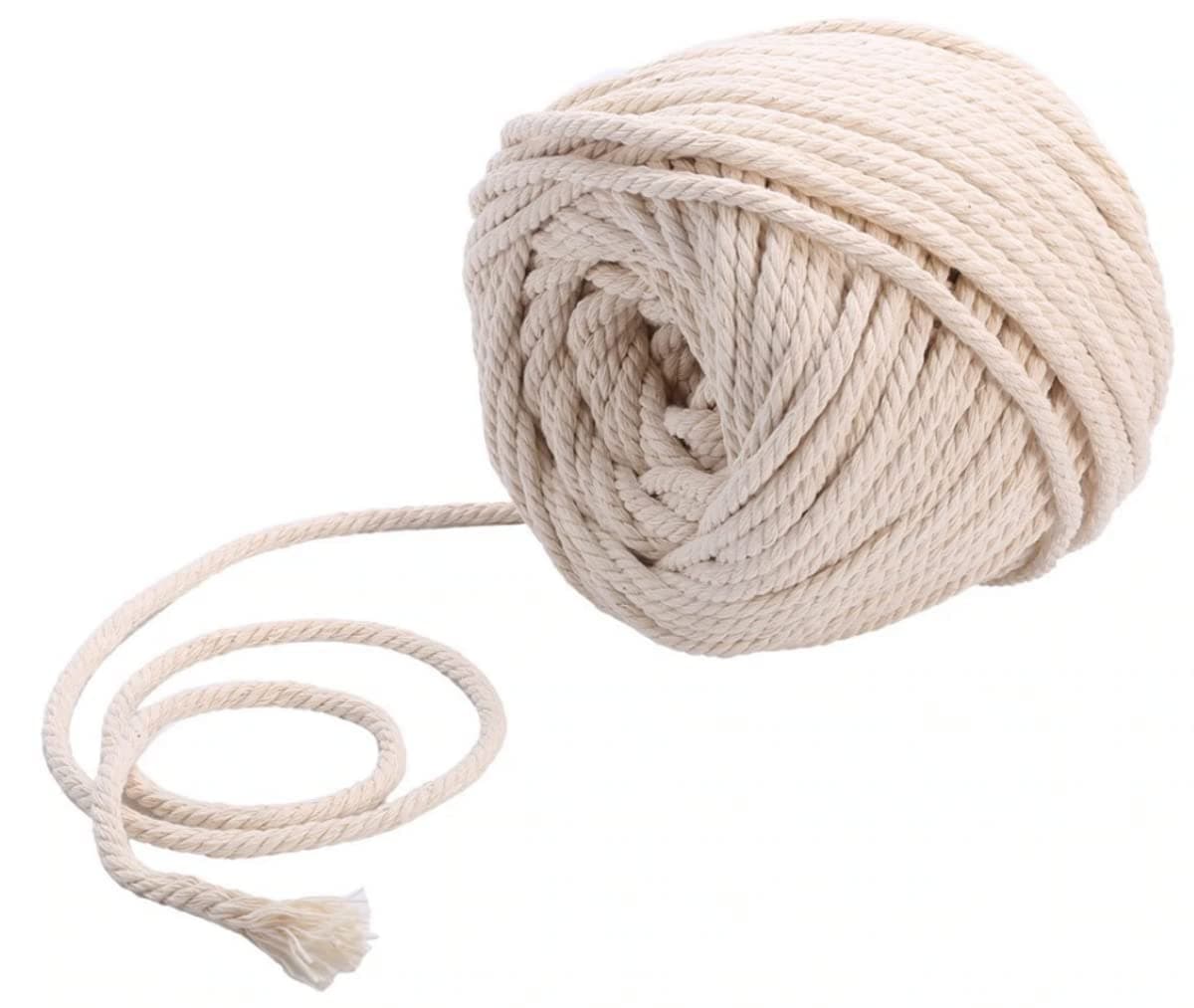 Cotton Cord 10 mm 10 Metres Macrame Yarn Twisted Natural Colours Rope for DIY Crafts Cord Crafts