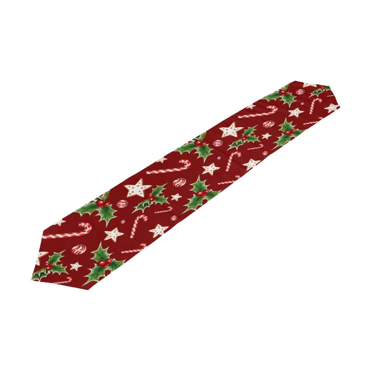 Cicily Double-Sided Printing Christmas Candy Cane Table Runner 13x90 Inches Long Table Top Home Decor