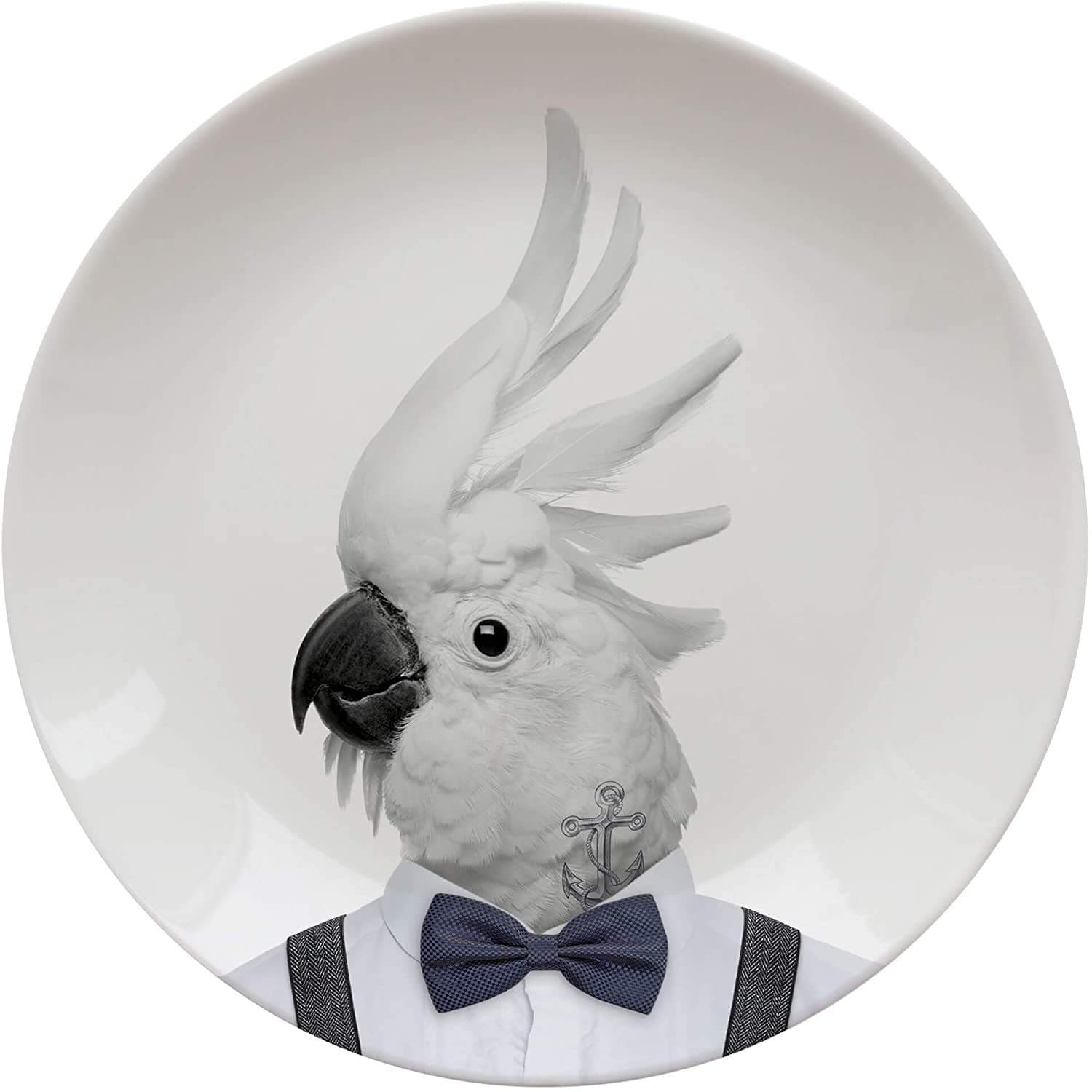 Wild Dining Animal Party Plate - Colin Cockatoo Parrot, 23 cm x 23 cm