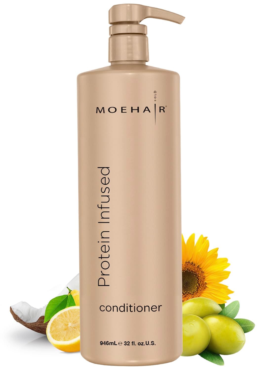 Protein Infused Hair Conditioner (33.8 Fl oz) For Chemically Treated, Damaged Dry Hair With Proteins | Smoothens Split Ends | Adds Shine and Luster | Protein Conditioner