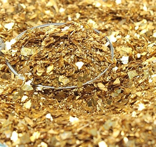 Meyer Imports Crushed Glass Glitter for Arts and Crafts | Broken Glass Gold Fusion German Glitter for Resin Craft Art/Tumblers/Nail Art/DIY Jewellery Making Decoration - 1 oz