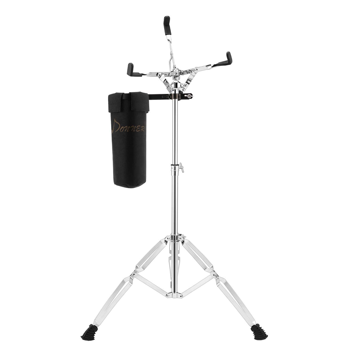 Tall Snare Drum Stand with Drum Stick Holder, Adjustable Height Range 26 to 40 Inches for Students of Different Ages, Double Braced Extended Fit 10 to 14 inch Drums Handpan and Practice Pad