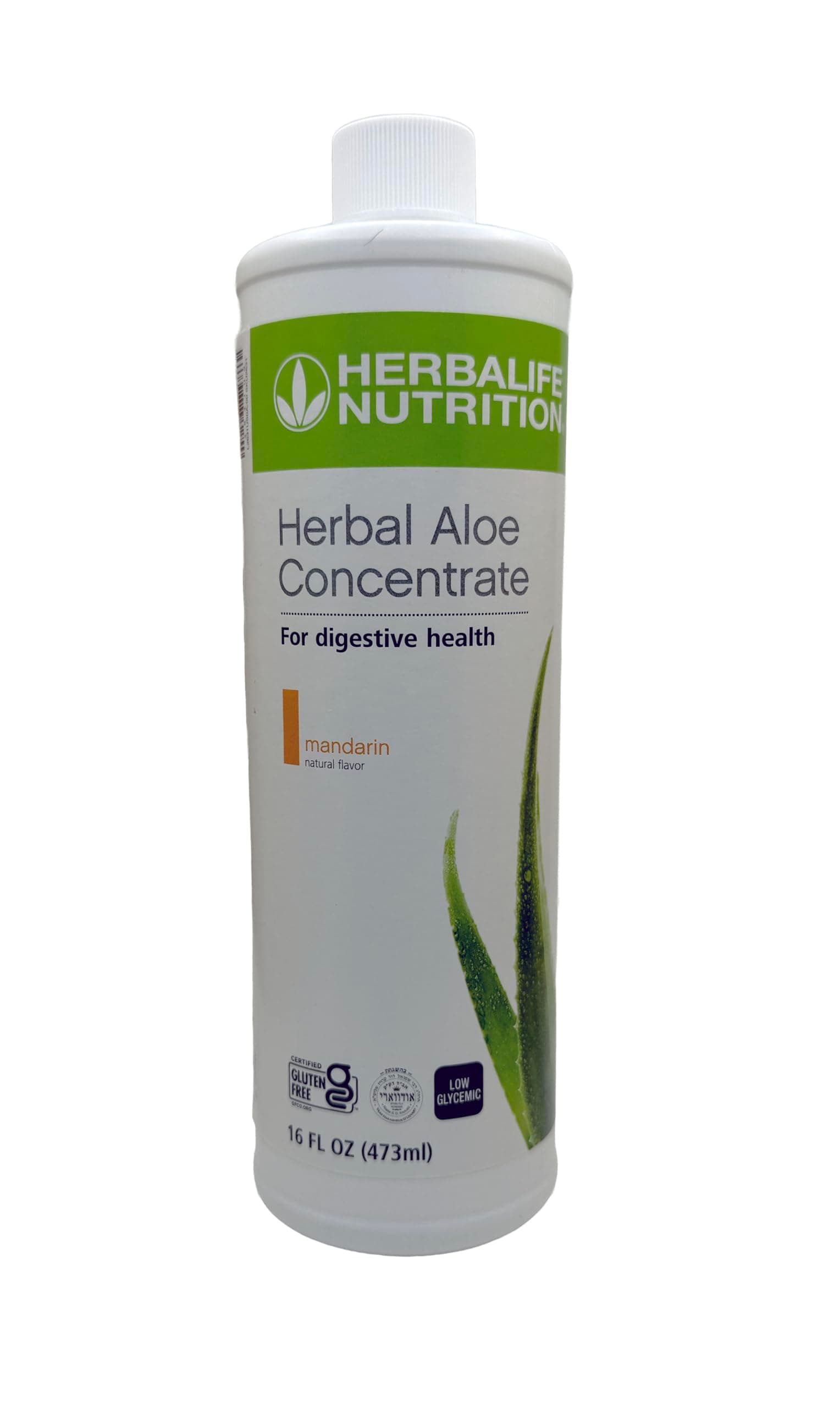 Herbalife Aloe Concentrate Pint: Mandarin Flavor 16 FL Oz (473 ml) for Digestive Health with Premium-Quality Aloe, Gluten-Free, 0 Calories, 0 Sugar, Naturally Flavored