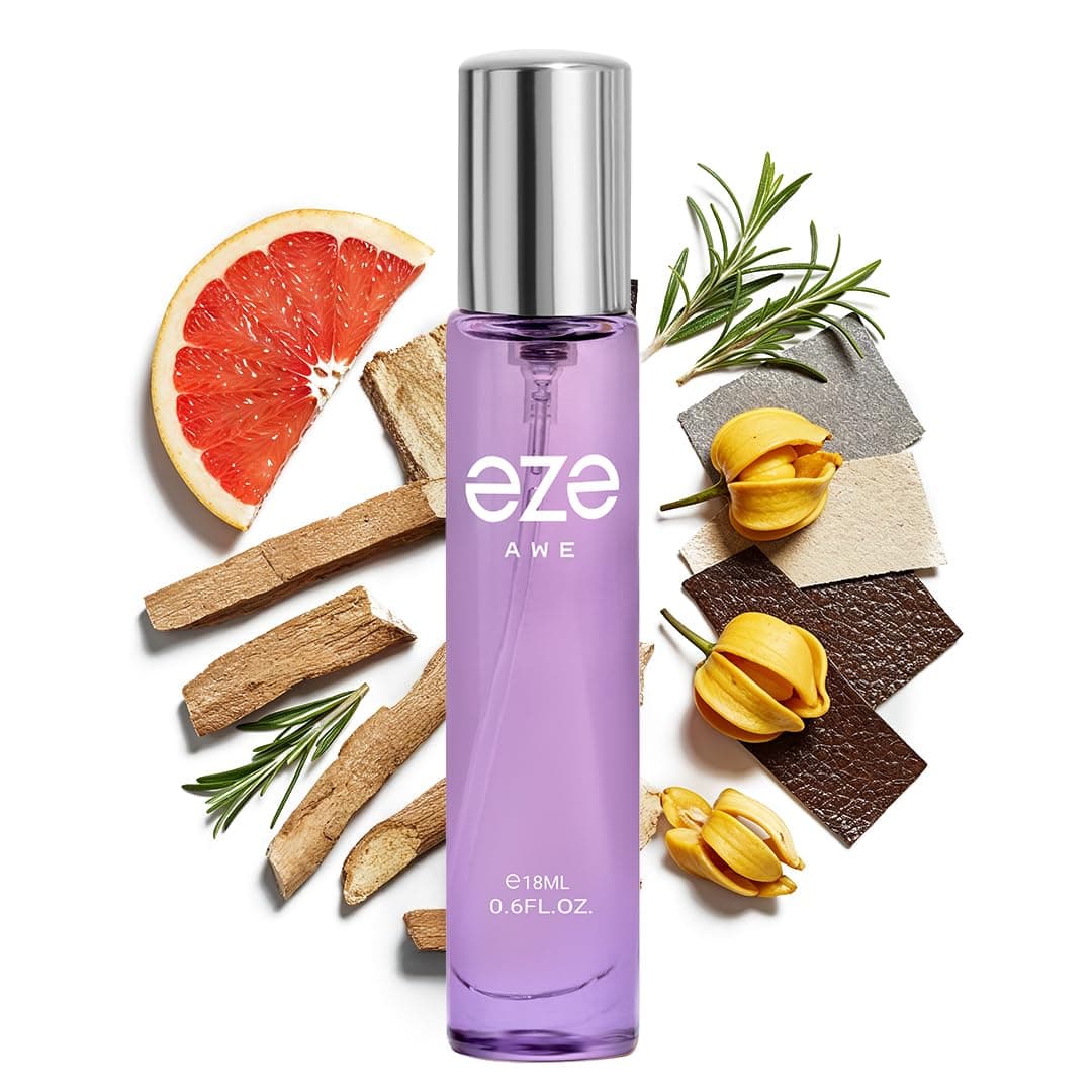 AWE Eau de Parfum for Women 18ML | Long-Lasting Luxury Perfume | Fruity Grapefruit, Rosemary & Cardamom | Floral Ylang & Tuberose | Woody Leather, Cedar & Vetiver Base | Premium EDP Fragrance