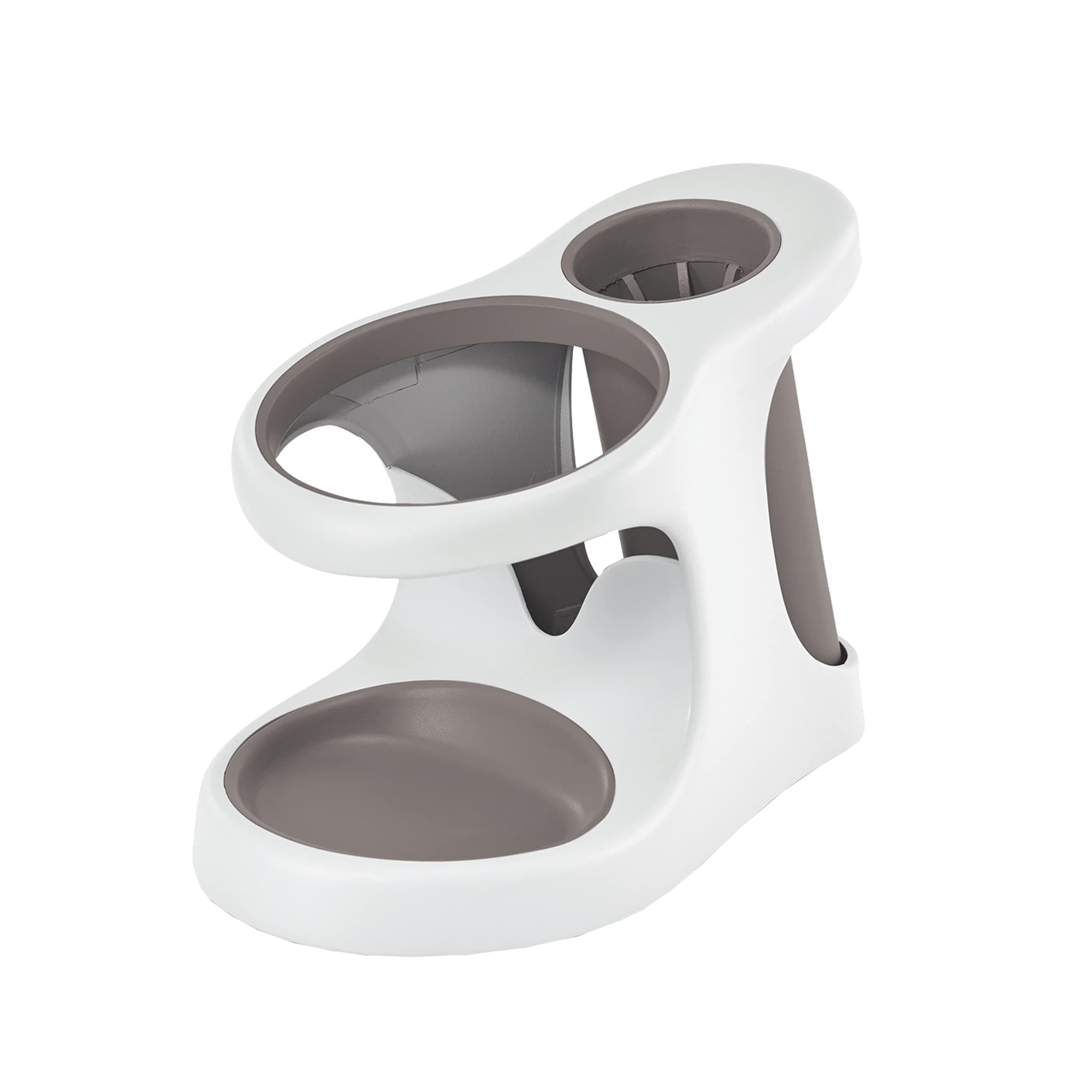 Polder White/Gray Style and Store Bathroom Accessory