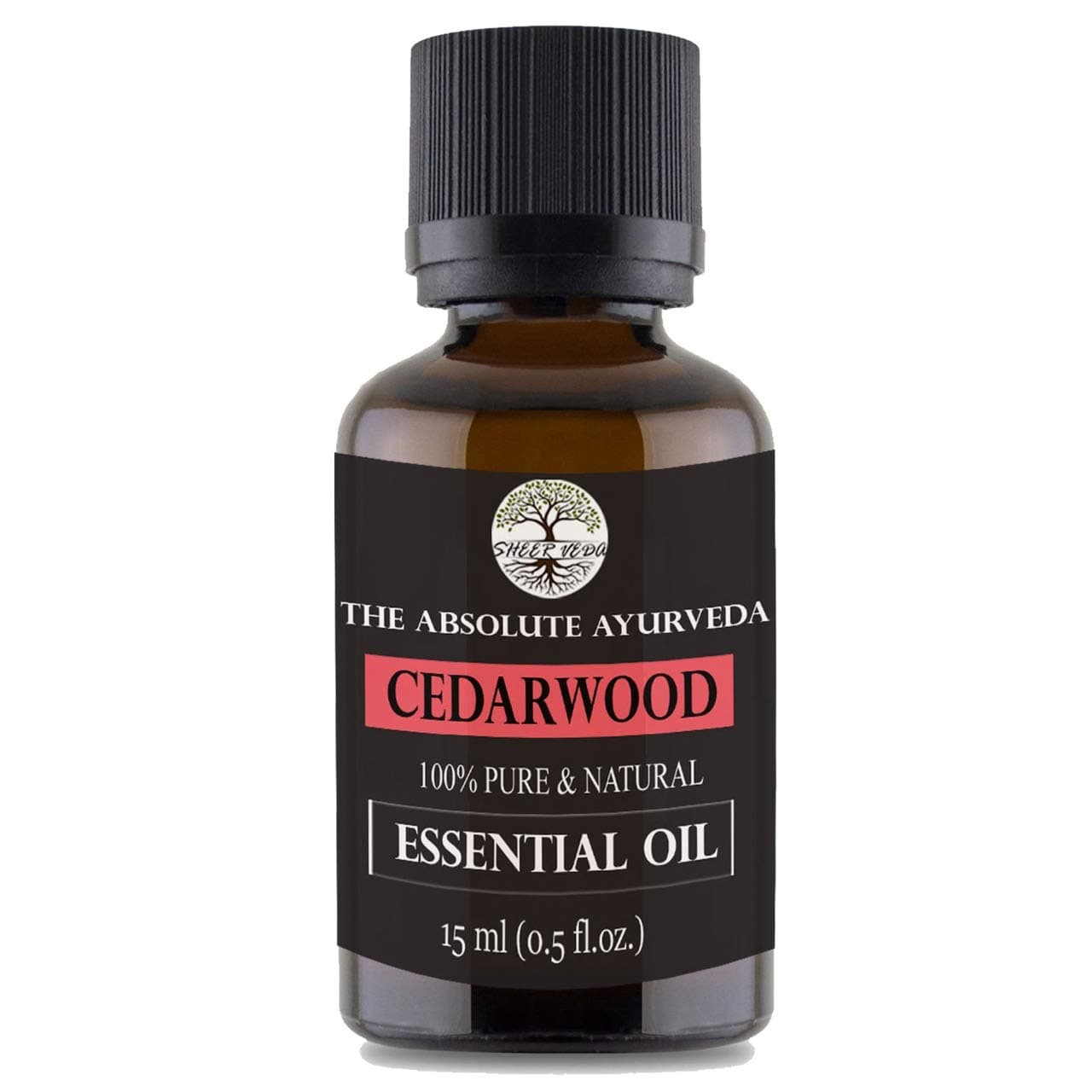 Sheer Veda Cedar Wood Essential Oil 100% Pure, Natural and Undiluted for Skin, Hair and Aromatherapy. 15 ml