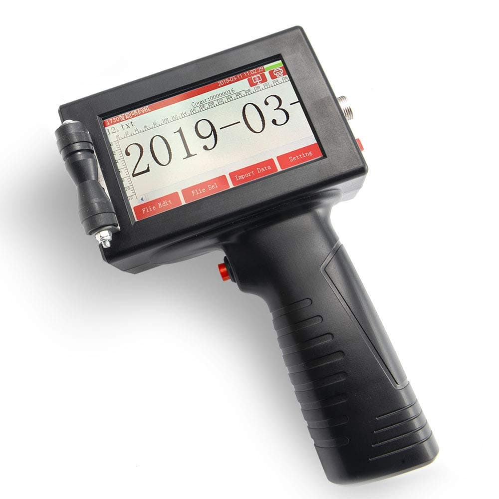 Portable Handheld Inkjet Printer Date Inkjet Code Printer Label Printer LED Display Inkjet Marking Machine for Production Date Shelf Life Logo Label etc